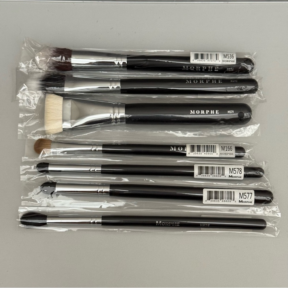 Morphe | Makeup Brushes With Silver Handles, New